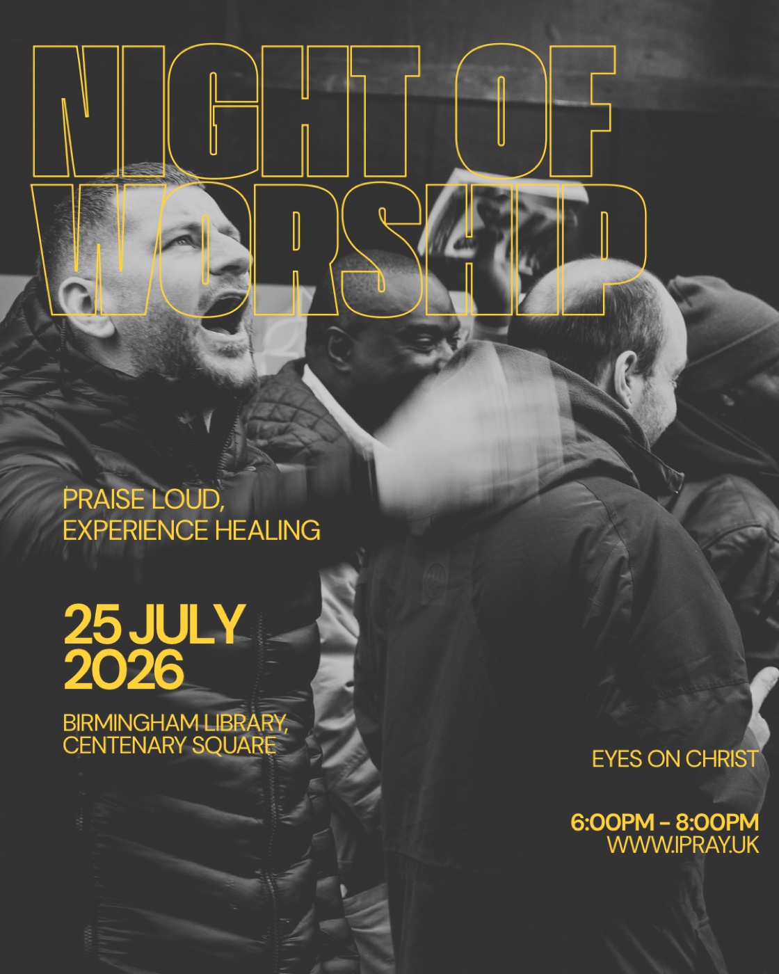 Night of Worship — Eyes on Christ — Birmingham flyer