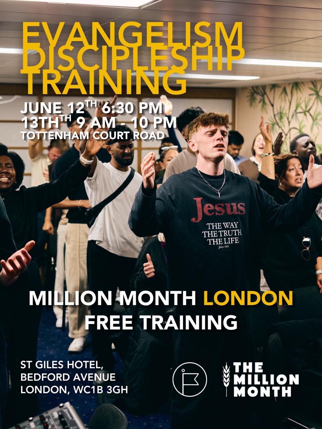 Tottenham Court Road Evangelism Training & Outreach Poster